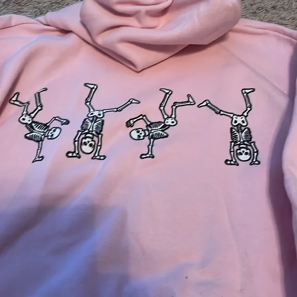 Pink Skeleton Graphic Hoodie - Picture 7 of 7